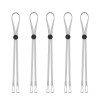 Adjustable Hat Chin Strap with Metal Locking Buckle – Windproof Cord, 5 Pack Silver Gray