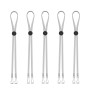 Adjustable Hat Chin Strap with Metal Locking Buckle – Windproof Cord, 5 Pack Silver Gray