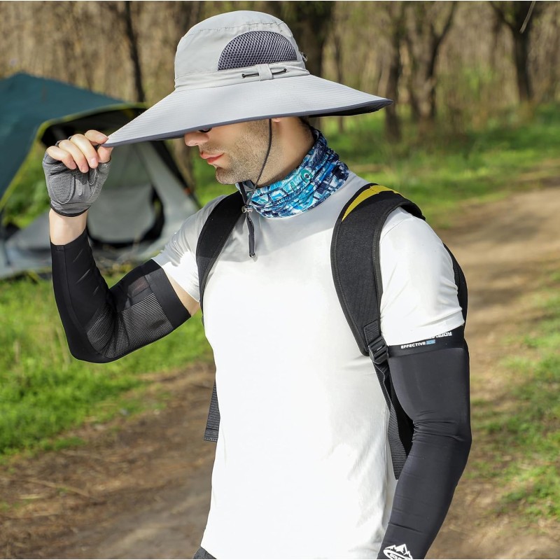 Oversize Sun Hat for Large Heads Oversize XL/XXL sun hat with wide brim for large heads, UPF50+ protection, unisex design