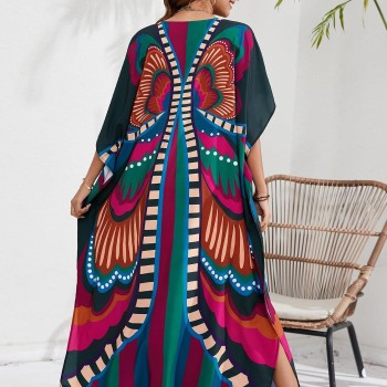 Bohemian Kaftan Dress - Plus Size Beach Cover Up & Loungewear