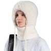 Women's Fleece-Lined Knitted Balaclava Hoodie - Winter One-Piece Neck Warmer, Cream White