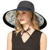 Women's Reversible UPF 50+ Sun Hat - Wide Brim Wired Edge for Beach & Garden