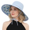 Women's Reversible UPF 50+ Wide Brim Sun Hat with Wire Edge