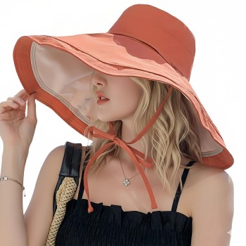 Women's Reversible Wide Brim Sun Hat UPF50+ Adjustable - Bohemian Beach Travel