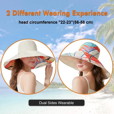 Reversible Wide Brim Sun Hat for Women - UPF 50+ Adjustable Women reversible wide brim sun hat UPF 50+ adjustable one size