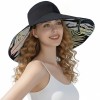 Women's Reversible Wide Brim Sun Hat UPF 50+ Bohemian Bucket Hat for Hiking Beach
