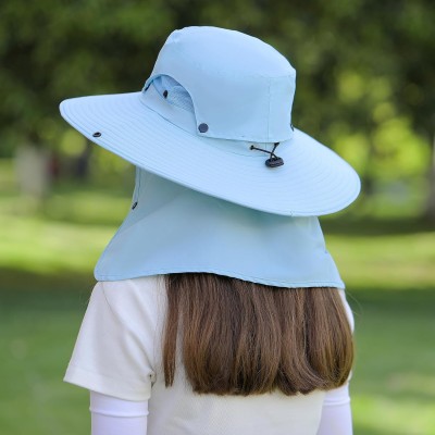 Adjustable Sun Hat with Neck Flap and Face Mask Adjustable sun hat with neck flap and face mask for UV protection
