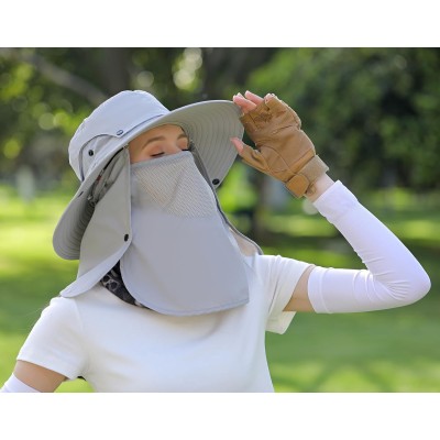 Lightweight Sun Hat with Face Shield - Unisex Outdoor Hat Adjustable lightweight sun hat with face shield and neck flap for unisex outdoor sun protection