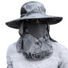 Adjustable UV Sun Hat with Neck Flap & Face Coverage - Unisex Lightweight for Hiking, Fishing, Gardening