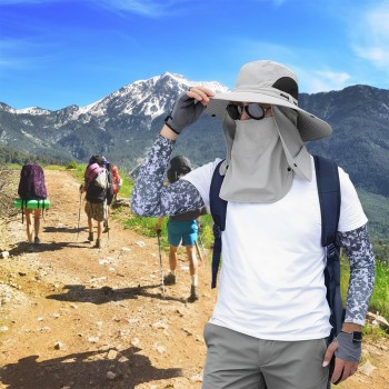 360° UV Sun Hat with Neck Flap - Adjustable Lightweight Unisex for Hiking Fishing