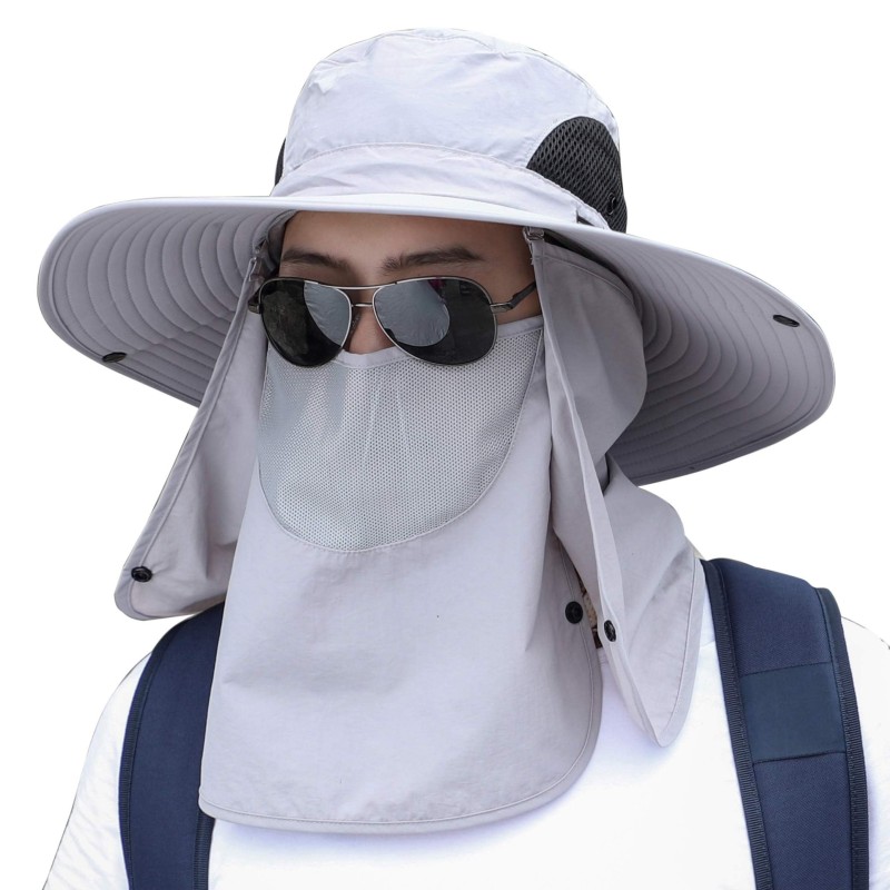 360° UV Sun Hat with Neck Flap - Adjustable Lightweight Unisex for Hiking Fishing Adjustable lightweight unisex 360° UV sun hat with neck flap for hiking and fishing