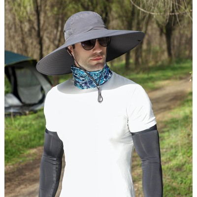 Oversized unisex sun hat with wide brim, UPF50+ protection for large heads