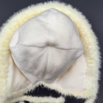 Women’s Warm Winter Sherpa Fleece Lined Ponytail Beanie, Ear Flap Ski Snow Cap, Black