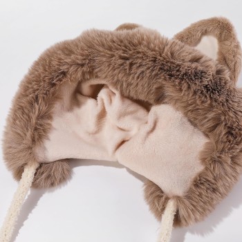 Women’s Winter Ponytail Beanie: Knit Ear Flap Fleece Lined Peruvian Ski Hat, Warm Black with Khaki Ears, One Size Women’s Winter Ponytail Beanie: Knit Ear Flap Fleece Lined Peruvian Ski Hat, Warm Black with Khaki Ears, One Size