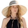 Women's 2-in-1 Adjustable Wide Brim Sun Hat UV Protection Bucket Hat Beige for Hiking Safari Garden