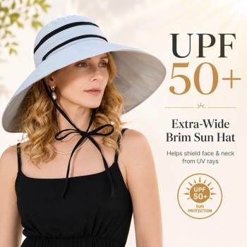 Women’s Gray Wide Brim Sun Hat: 2-in-1 Convertible UV Protection Bucket Hat for Hiking, Safari, Garden