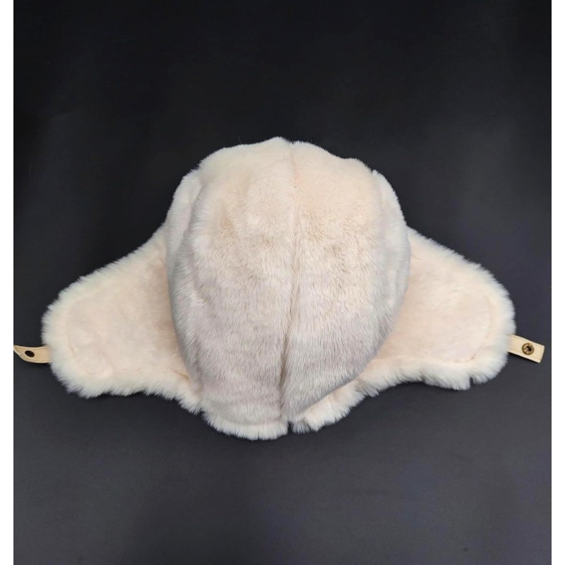 Beige Faux Fur Lined Ushanka Trapper Hat for Men and Women