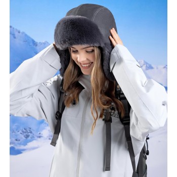Grey Ushanka Winter Hat – Faux Fur Lined Water-Repellent Windproof Hunting Hat for Men & Women Grey Ushanka Winter Hat – Faux Fur Lined Water-Repellent Windproof Hunting Hat for Men & Women