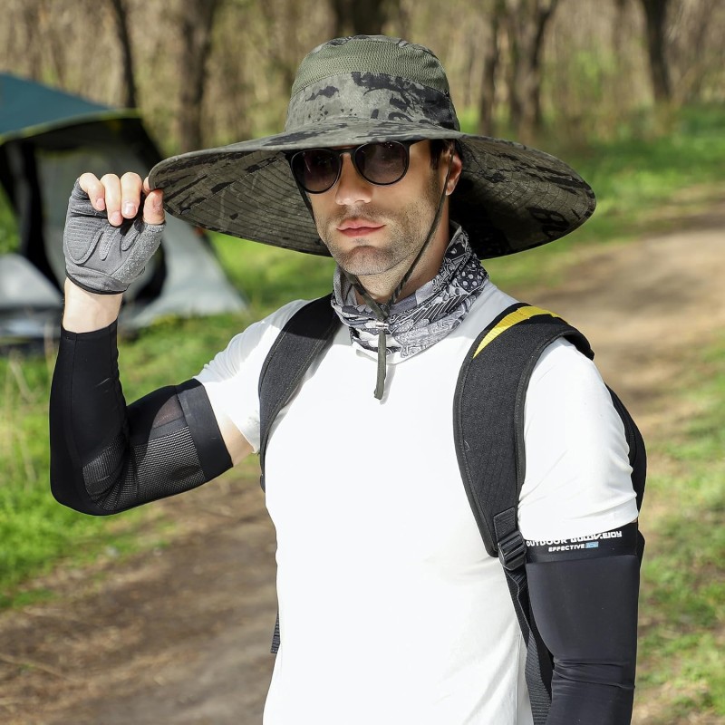 UPF50+ Adjustable Packable Bucket Hat for Men Women Outdoor Use