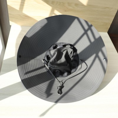 Dark Gray UPF50+ Wide Brim Sun Hat for Men Women