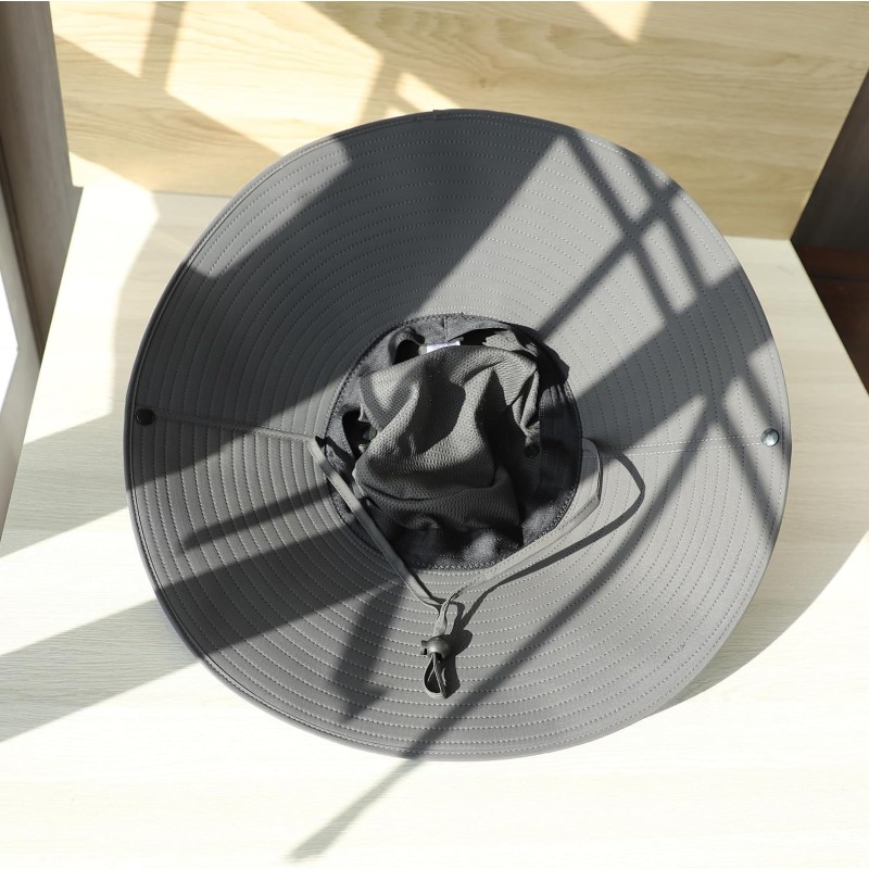 Dark Gray UPF50+ Wide Brim Sun Hat for Men Women