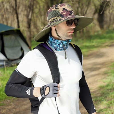Oversized Unisex UPF50+ Sun Hat for Large Head, Wide Brim Fishing Bucket Hat