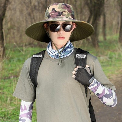 Oversized Unisex UPF50+ Sun Hat for Large Head, Wide Brim Fishing Bucket Hat