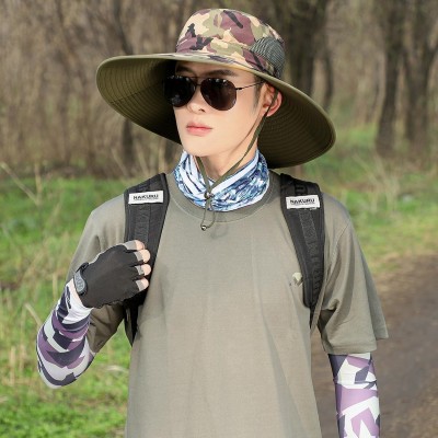 Oversized Unisex UPF50+ Sun Hat for Large Head, Wide Brim Fishing Bucket Hat