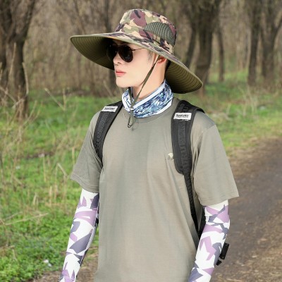 Oversized Unisex UPF50+ Sun Hat for Large Head, Wide Brim Fishing Bucket Hat