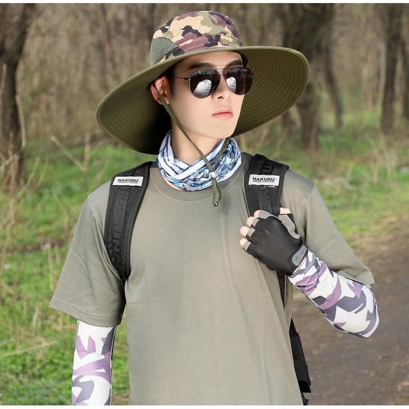 Oversized Unisex UPF50+ Sun Hat for Large Head, Wide Brim Fishing Bucket Hat