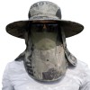 Unisex Sun Hat with Neck Flap, 360° UV Protection, Army Green Outdoor Hiking Fishing Work Hat (One Size)