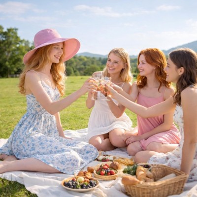 Reversible UPF 50+ Wide Brim Sun Hat Pink Beige Women's reversible wide brim sun hat UPF 50+ pink beige for beach and gardening
