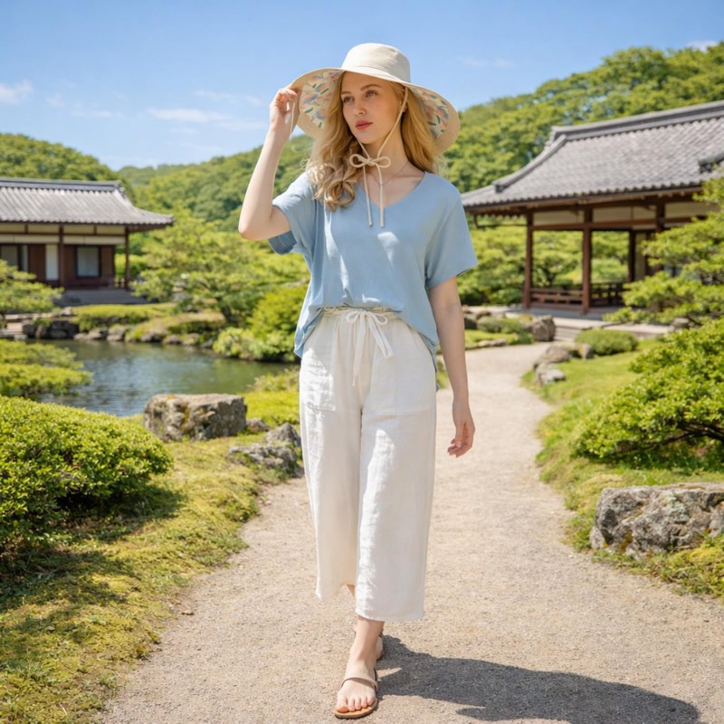 Women's Reversible Wide Brim Sun Hat - Beige - UPF 50+ Women's Reversible Wide Brim Sun Hat Beige UPF 50+