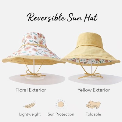 Women's Reversible Sun Hat UPF 50+ Women's reversible wide brim sun hat with wire edge