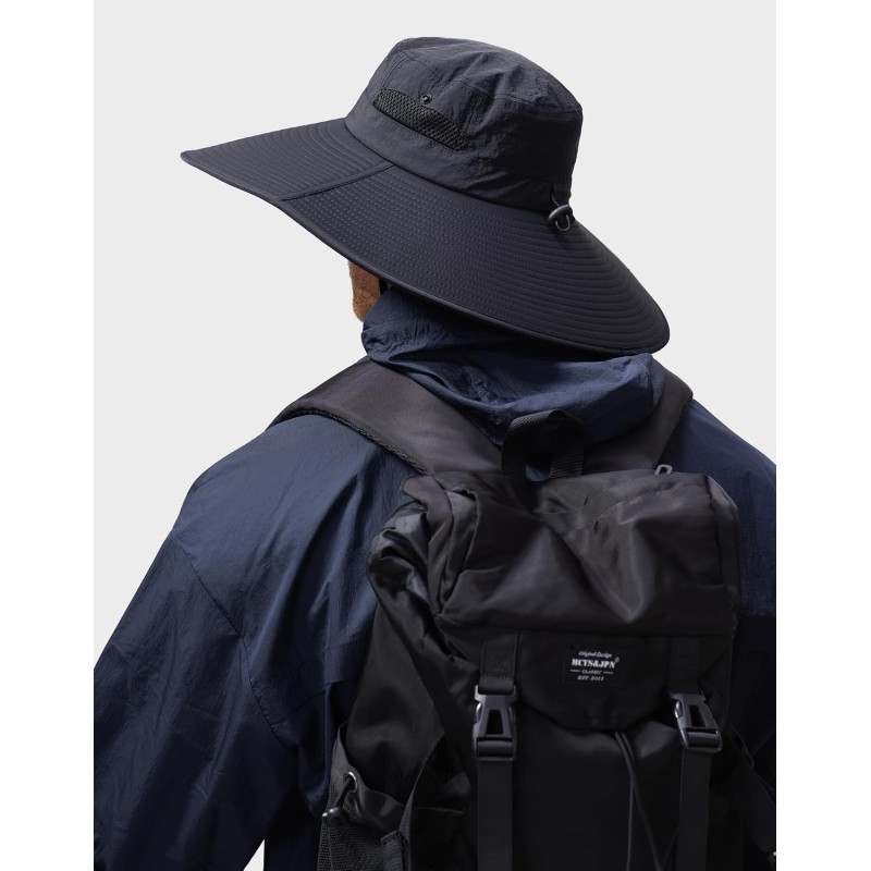 Wide Brim Sun Hat UV Protection Packable Outdoor Hat Wide brim sun hat for men and women with UV protection, packable design