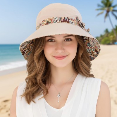 Reversible Bohemian Bucket Sun Hat UPF50+ Sun Hat Women’s Reversible Bohemian Bucket Sun Hat with UPF50+ UV Protection