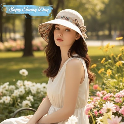 Reversible Bohemian Bucket Sun Hat UPF50+ Sun Hat Women’s Reversible Bohemian Bucket Sun Hat with UPF50+ UV Protection