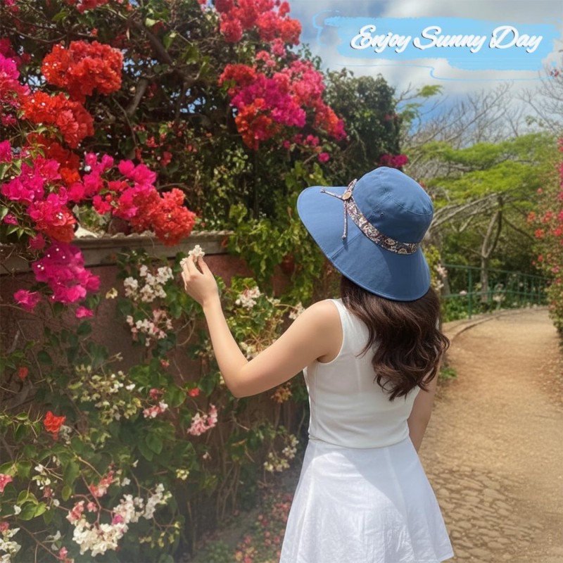 Reversible Bohemian Wide Brim Sun Hat UPF50+ for Travel and Beach Women's Reversible Bohemian Wide Brim UPF50+ Sun Hat for Beach Hiking