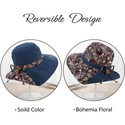 Reversible Bohemian Wide Brim Sun Hat UPF50+ for Travel and Beach Women's Reversible Bohemian Wide Brim UPF50+ Sun Hat for Beach Hiking