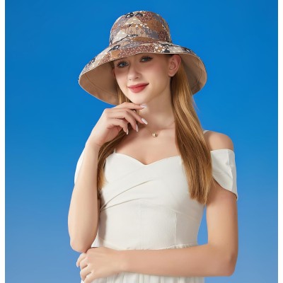Women’s Reversible Bohemian Wide Brim Sun Hat UPF50+ Women's Reversible Bohemian Wide Brim UPF50+ Sun Hat for Hiking Beach Travel