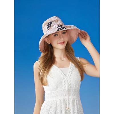 Reversible Wide Brim UPF50+ Sun Hat for Outdoor Use Women’s Reversible UPF50+ Bohemian Bucket Sun Hat