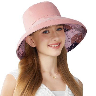 Reversible Wide Brim UPF50+ Sun Hat for Outdoor Use Women’s Reversible UPF50+ Bohemian Bucket Sun Hat