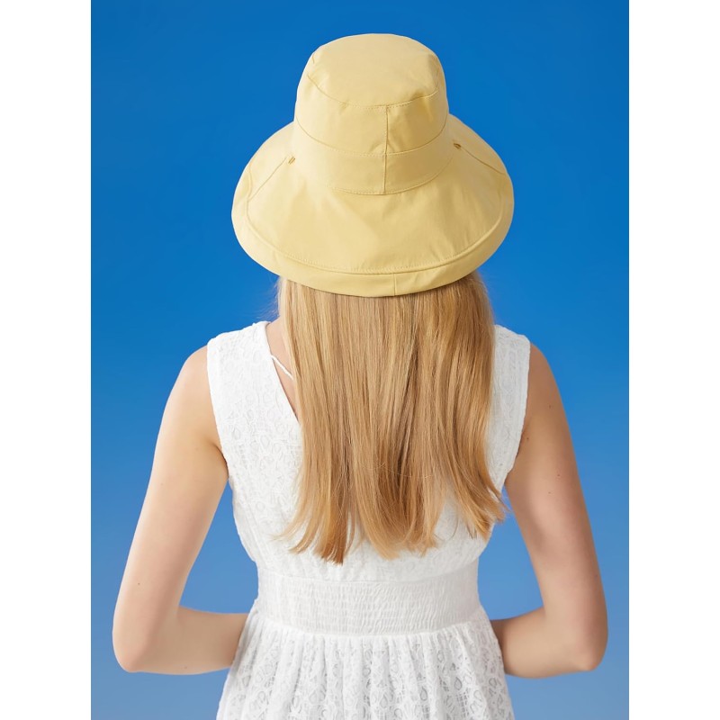 Women’s Reversible Wide Brim Sun Hat UPF50+ Bohemian Bucket Hat Women’s reversible wide brim sun hat with UPF50+ protection for hiking, beach, and travel