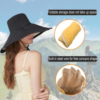 Bohemian Bucket Sun Hat - UPF 50+ Protection Women's reversible bohemian bucket sun hat with UPF 50+ wide brim in neutral tones