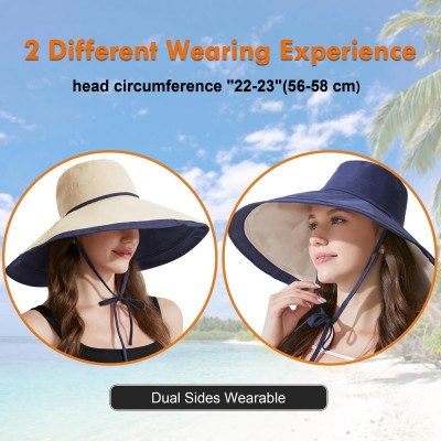 Women's Bohemian Bucket Hat - Reversible Wide Brim Reversible wide brim sun hat for women with UPF 50+ UV protection