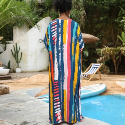 Artistic Daily Wear Cover Up - Bohemian Market Stroll Dress Free-Spirited Loungewear: Batwing Sleeve Resort Dress